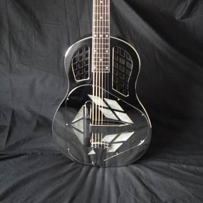 Tricone Metal Resonator Guitar - Nickel & Chrome Brass Body image 2