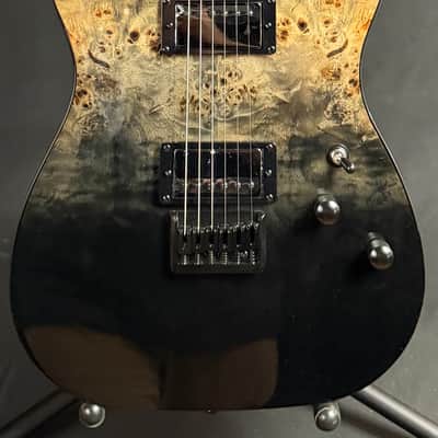Schecter PT Standard Electric Guitar Black Fade Burst Burl Finish image 1