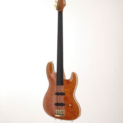 ESP Custom Shop Carve-top Fretless Bass 5-string image 9