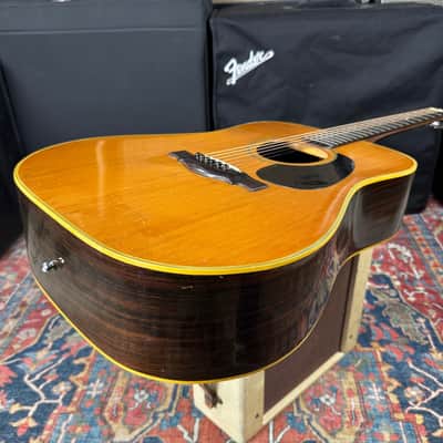 *Video* Yamaki Custom Folk No 125 Dreadnought w/Vintage Hard Shell Case. - 1970's image 12