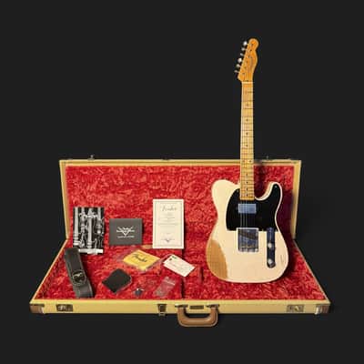 Fender Custom Shop '52 Telecaster Heavy Relic S-H 3,05kg 2017 - White Blonde image 1