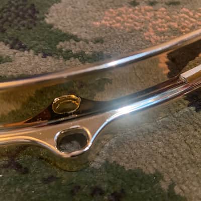 Fly By Night? Brass Die Cast Hoop 14” - 8 Lug - Resonant Side (Bottom) - Brass - Drumhead included image 4