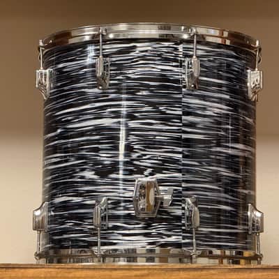 1980's Tama Superstar Black Oyster 8x12 9x13 10x14 16x16 16x18 14x24 Drum Kit Re-Wrap image 6