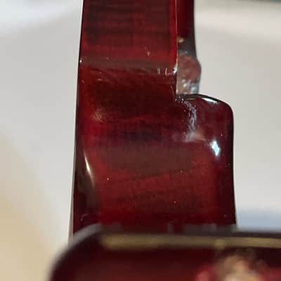 Made in USA KNE Charvel Pro Mod So Cal Style Red Stain Mahogany Guitar Body Floyd Ready Truss Wheel Cutout image 19