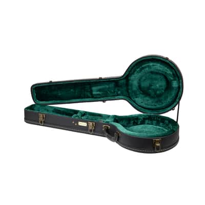 Crossrock Wooden Case fits 11" Openback styles of Banjos -Vintage Hardware, Sponge Lining, Metal Feet, Storage Space-Black (CRW520OBJ11BK) image 5