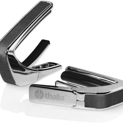 Thalia Guitar Capo Exotic Series TH-CC200-EI Chrome Ebony Inked Wood Inlay image 1