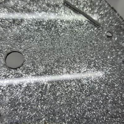 Platinum Silver Sparkle Glitter HXS HS pickguard + trem cover set Fits Fender Strat Stratocaster image 6