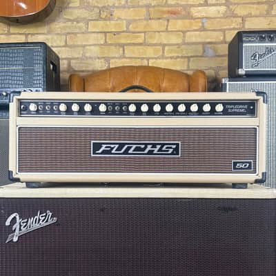 Fuchs Tripledrive Supreme Blonde Made In USA 50 Watt D Style ODS TDS Tube Amplifier Head W/ Original Footswitch! image 1