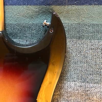 1965 Hagstrom II B Bass Guitar w/ Hardshell Case – Vintage Swedish Short Scale – Sunburst image 8