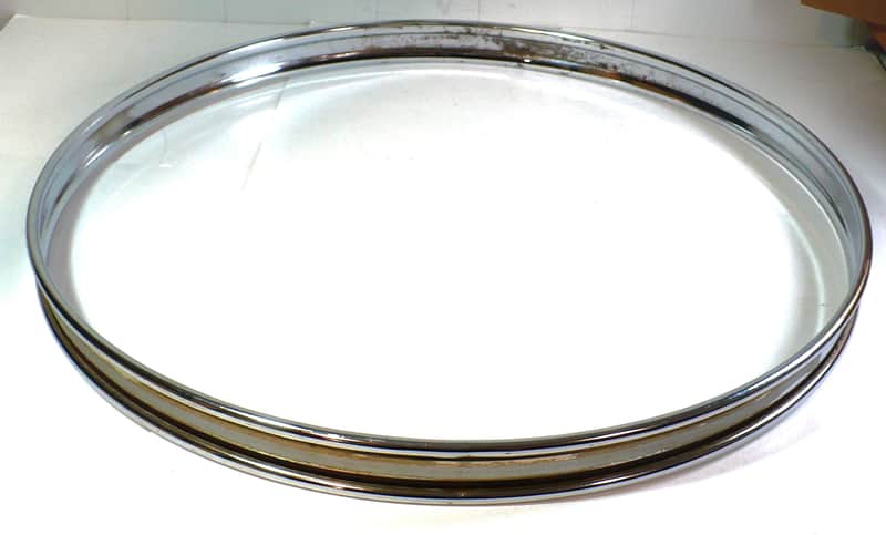 22" Bass Drum Hoop / Chrome / No Wrap Inlay image 1