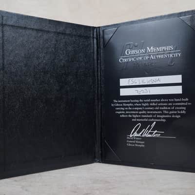 Gibson Memphis COA Book for ES Guitar Black image 4