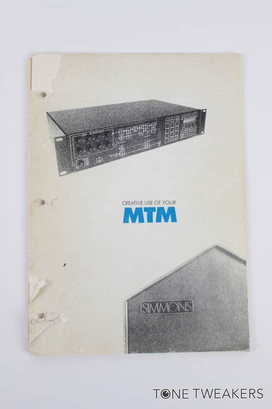 Simmons MTM Owners Manual electronic drum kit midi sds7 user VINTAGE GEAR DEALER image 1
