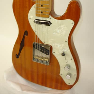 1980's Fender '69 Telecaster Thinline Electric Guitar, Maple Fingerboard, Natural image 3
