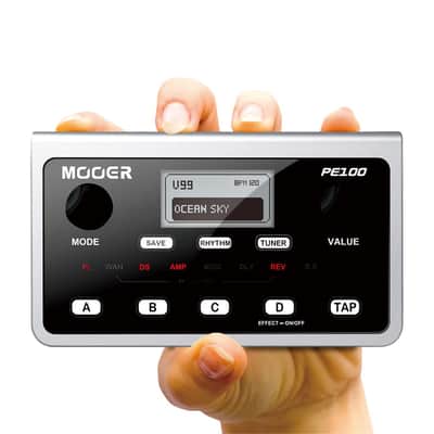 MOOER PE100 Portable Depstop Guitar Multi Effects Headphone Amp Pedal Practice Tool with Drum Machine, TAP Tempo image 4