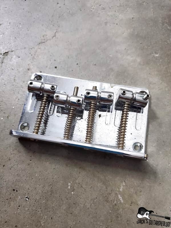Teisco / Silvertone / Univox / Matsumoku MIJ Lawsuit-Era Bass Bridge (70s/80s, Chrome) image 1