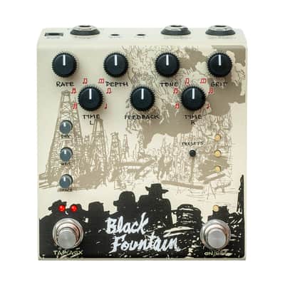 Old Blood Noise Endeavors Black Fountain Stereo Delay Effects Pedal, Cream image 4