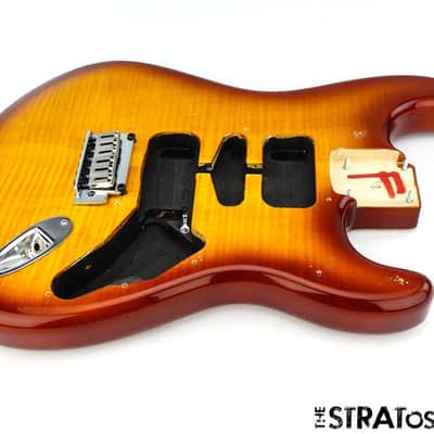 Fender Squier Standard Stratocaster BODY & HARDWARE Strat FMT Flame Top Amber image 1