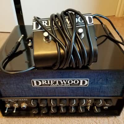 Driftwood Mini Nightmare Amplifier with Flamed Blue Front image 5