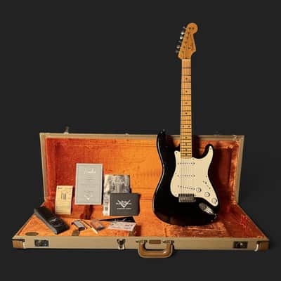 Fender Custom Shop '57 Stratocaster Relic - Time Machine - HW Pickups - 3,37kg 2014 - Black - VIDEO image 2