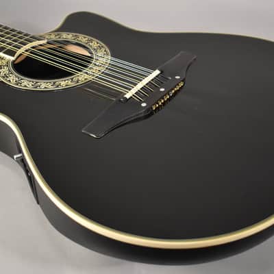 Ovation Model 1866 Legend 12-String Acoustic Electric Guitar | Black Finish W/OHSC image 11