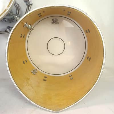 Slingerland 12,14,16"#592 Cut-A-Way Trio Tom Drums COW Chrome-Wood Vintage70s US image 6