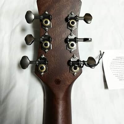 Luna Safari Art Vintage acoustic guitar NEW - Distressed Travel Size w/ Gig Bag image 7
