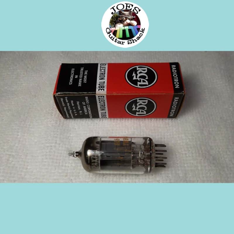 60's RCA Radiotron 12AX7 ECC83 USA "D Getter" (Rare) Ribbed Plate Strong Tubes 1750/1750 of 1600 = 104% Excellent! #040 image 1