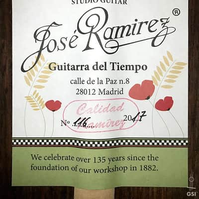 Jose Ramirez Guitarra del Tiempo 2017 Classical Guitar Spruce/Indian Rosewood image 11