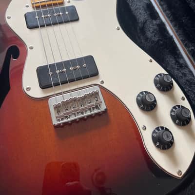 DEMO VIDEO Fender Modern Player Telecaster Thinline Deluxe (US customers, tax included in shipping cost)  with hard case 3-Color Sunburst image 8