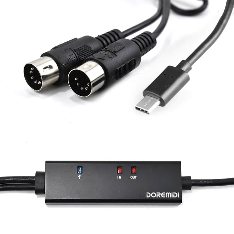 MIDI To USB C Type C Cable Usb Midi Converter With Indicator Light For MacBook Android image 1