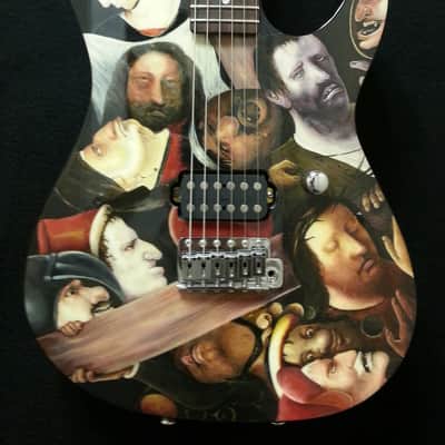 Schecter USA Masterworks #2 NOS 1997 "Christ Carrying the Cross" custom graphic image 5