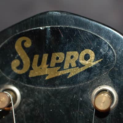 1958 Supro 33 Special Belmont Short Scale Gold Kluson Pro Setup Original Soft Shell Case image 7
