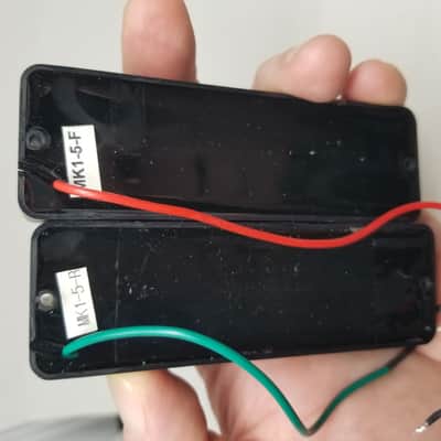 Bartolini Mk1 Split Coil Soapbar Pickups, P2 Size Black image 2