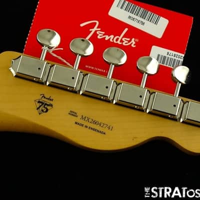 LEFTY Fender Player II Telecaster Tele NECK + TUNERS, Rolled Edges, image 6