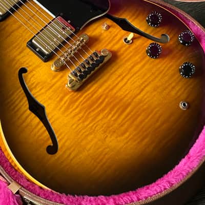 1990 Gibson ES-347 Flamed Maple Body Tobacco Burst with Original Case image 3