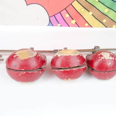 Vintage 1920s Leedy Temple Blocks (set of three with mount) image 7