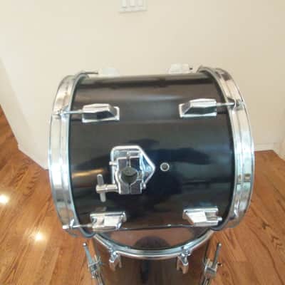 Pearl Vintage 13 round x 11 rack tom gloss black very clean image 6