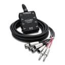 Hosa Pro-Conex Little Bro' Sub Snake w/6 XLR Sends & 2 TRS Returns, 20ft