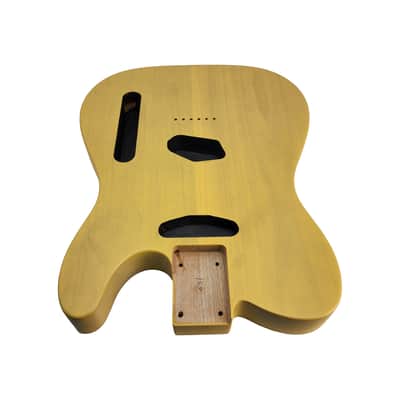 Brio T-Style Guitar Body – Blonde Alder - Nitro Satin image 4