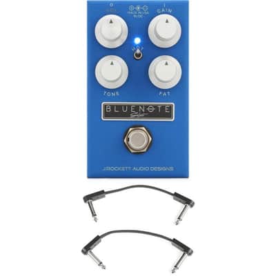 J. Rockett Audio Designs Blue Note Select Boost/Overdrive Pedal with EBS Patch Cables image 2