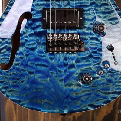 PRS Wood Library Special 22 Semi Hollow Quilt River Blue image 4