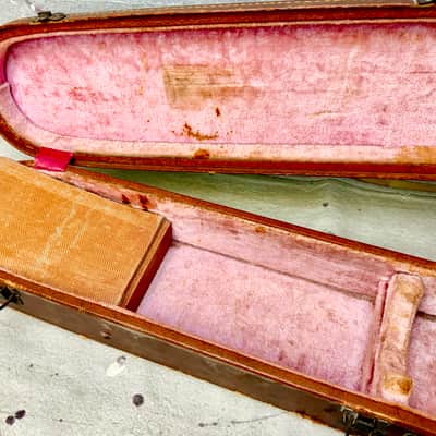 1950's Gibson Les Paul Guitar Case Brown-Pink Lifton 4 Latch Flat Top ~1952-1954 image 6