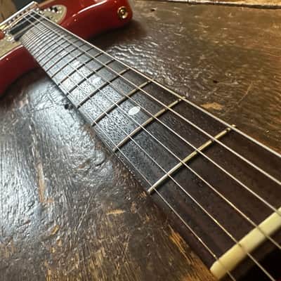 Fender Mustang 1973 RI Competiton Edition Fiesta Red w/ Matching Headstock MIJ 2012 Japan image 14