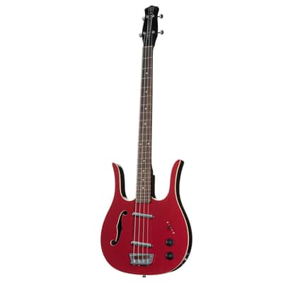 Danelectro 58 Longhorn Bass F-Hole Red Hot - Semi-Acoustic Bass righthand image 8