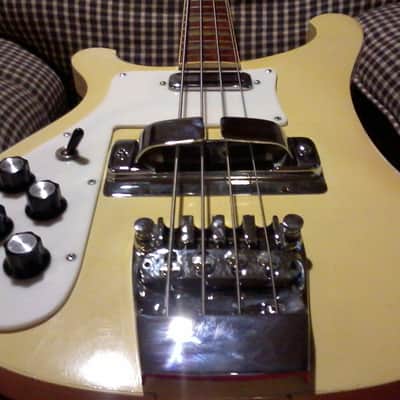 Custom built Rickenbacker 4001 Left-Handed 1975 White with White binding image 1