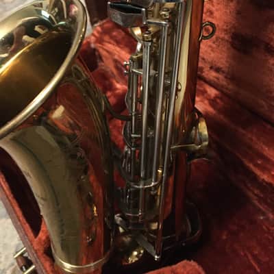 SUMMER DEAL PRO VERSION "MADE EXPRESSLY" FOR F. E. OLDS EARLY L.A PARISIAN ALTO SAXOPHONE (NOT "AMBASSADOR" CHEAP LATER ONE) ORIGINAL LACQUER NEWER PADS BRILHART MPC , NICE CASE, EXTRAS made france image 15