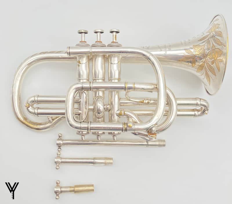 Courtois Levy's Model Cornet 1880s - Silver image 1