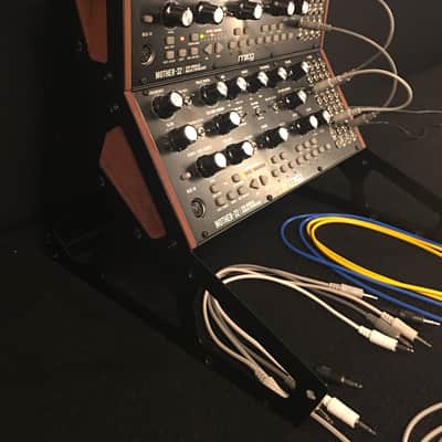 Moog Mother-32 (2x) w/ 3-Tier Stand & 19 Patch Cables image 3