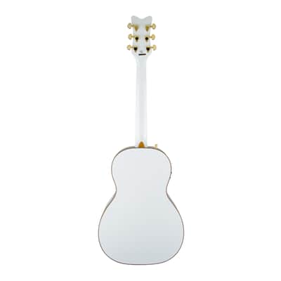 Gretsch G5021E Rancher Penguin Parlor Acoustic 6-String Guitar (White) Bundle image 5