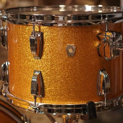 Ludwig 13/16/22" Classic Maple Fab Drum Set - Gold Sparkle image 3